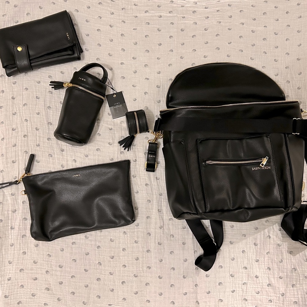 Fawn Design Original Diaper Bag and Accessory Bundle